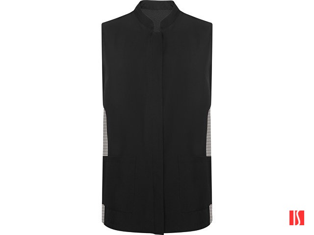 Жилет "Aldany", черный/принт гусиная лапка