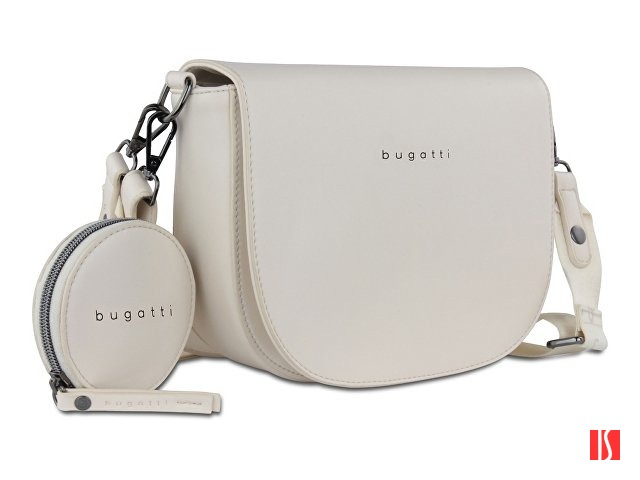 Сумка наплечная женская BUGATTI Almata, с кошельком, бежевая, полиуретан, 27х6х18,5 см