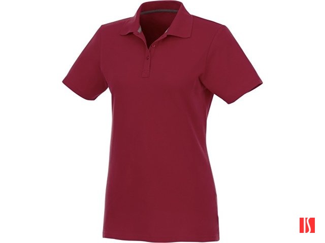 Женское поло Helios с коротким рукавом, бургунди