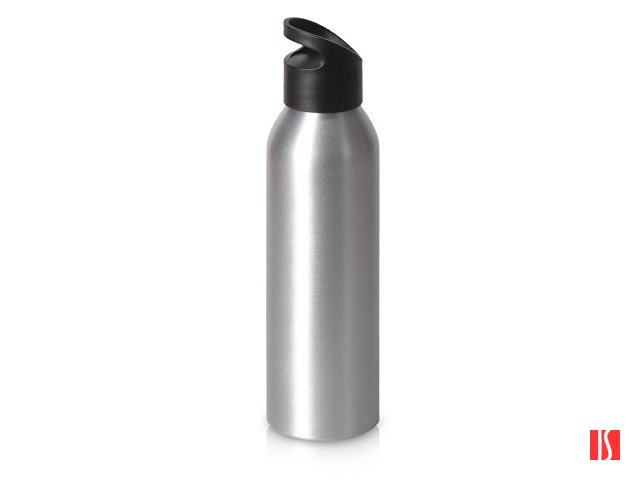 Алюминиевая бутылка для воды с ручкой "Plain Alu", 650 мл, серебристый