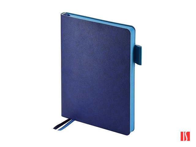 Ежедневник А5 датированный "Boston" 2026, синий с голубым обрезом