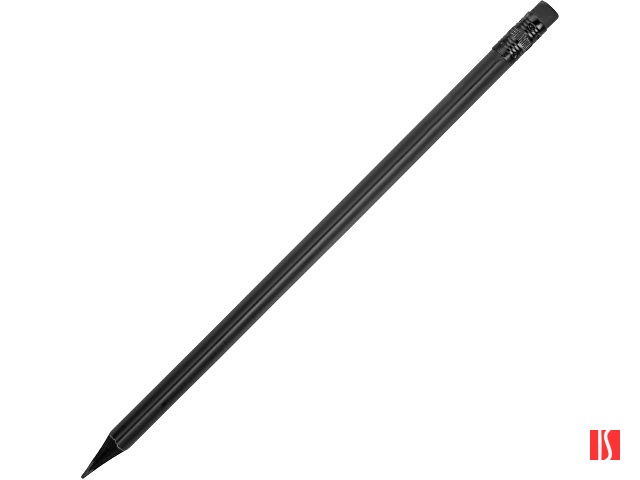 Карандаш чернографитовый трехгранный Blackie 3D, черный