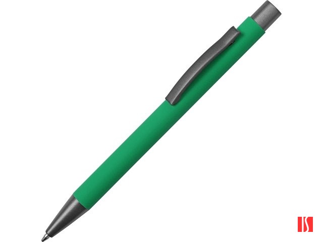 Ручка металлическая soft touch шариковая «Tender», зеленый/серый