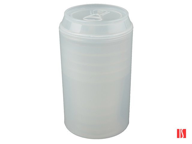 Набор "Plastglass": 4 стакана с открывалкой, белый