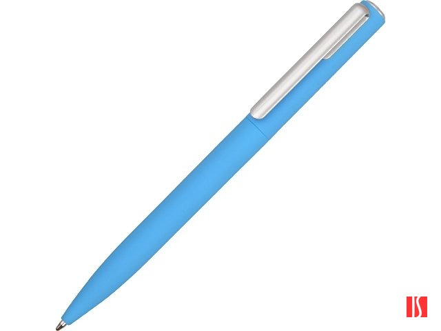 Ручка шариковая пластиковая "Bon" с покрытием soft touch, голубой