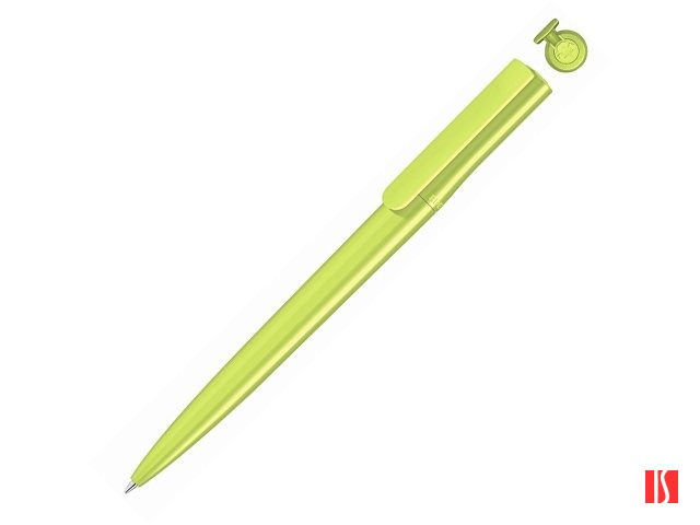 Ручка шариковая пластиковая "RECYCLED PET PEN switch", синий, 1 мм, фисташковый