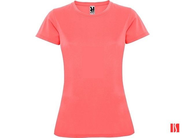 Футболка спортивная женская "Montecarlo", неоновый коралловый