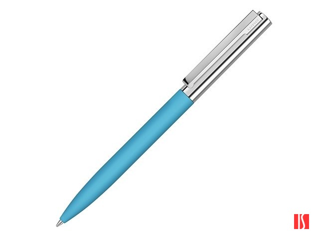 Ручка металлическая шариковая «Bright GUM» soft-touch с зеркальной гравировкой, голубой