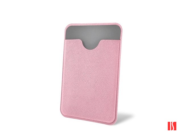 Чехол-картхолдер Favor на клеевой основе на телефон для пластиковых карт и и карт доступа, розовый