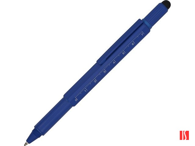 Ручка шариковая металлическая "Tool", синий. Встроенный уровень, мини отвертка, стилус (Р)