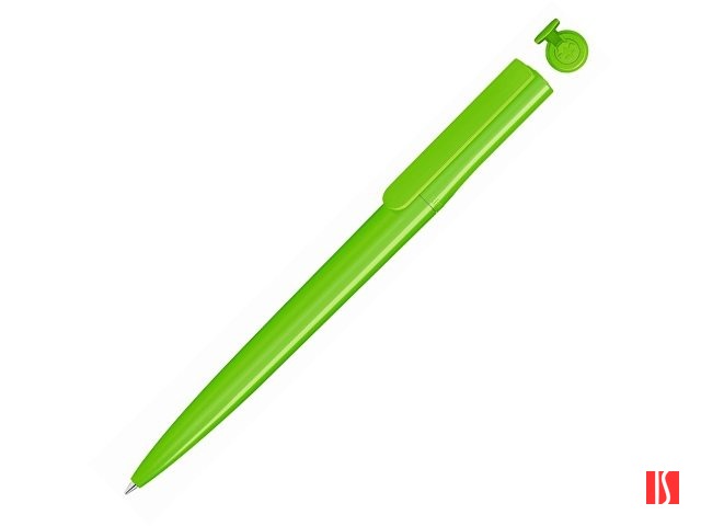 Ручка шариковая пластиковая "RECYCLED PET PEN switch", синий, 1 мм, зеленое яблоко