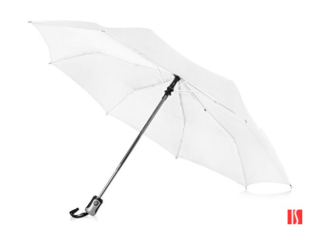 Зонт Alex трехсекционный автоматический 21,5", белый