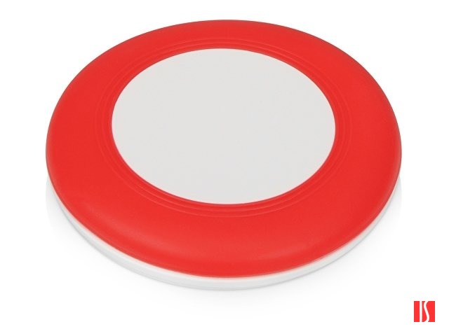 Беспроводное зарядное устройство со встроенным кабелем 2-в-1 "Disc", красный