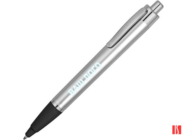 Ручка пластиковая шариковая «Glow» с подсветкой, серебристый/черный