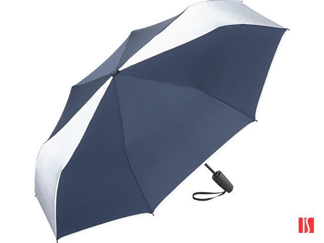 Купить Зонт складной 5477 ColorReflex со светоотражающими клиньями, полуавтомат, темно-синий navy Зонт складной 5477 ColorReflex со светоотражающими клиньями, полуавтомат, темно-синий navy