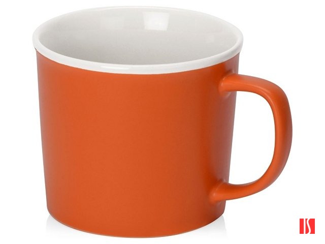 Матовая кружка Nancy 360 мл цветная снаружи, белая внутри, оранжевый