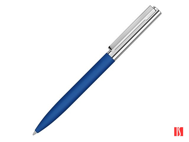 Ручка металлическая шариковая «Bright GUM» soft-touch с зеркальной гравировкой, средне-синий