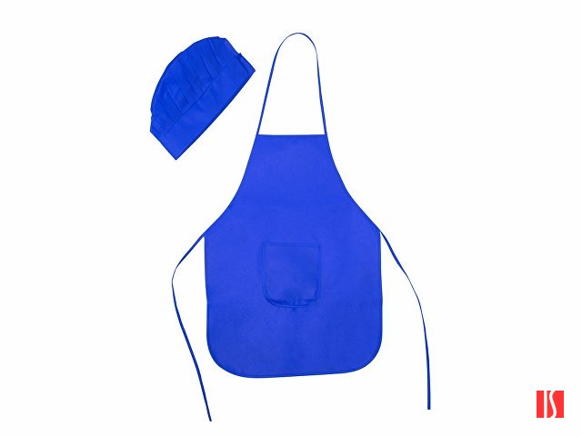 Детский комплект JAMIE (фартук, шапочка), королевский синий