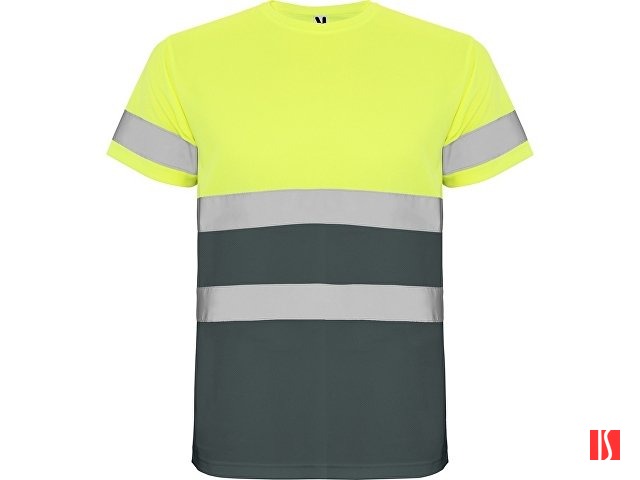 Футболка "Delta" мужская, свинцовый/неоновый желтый