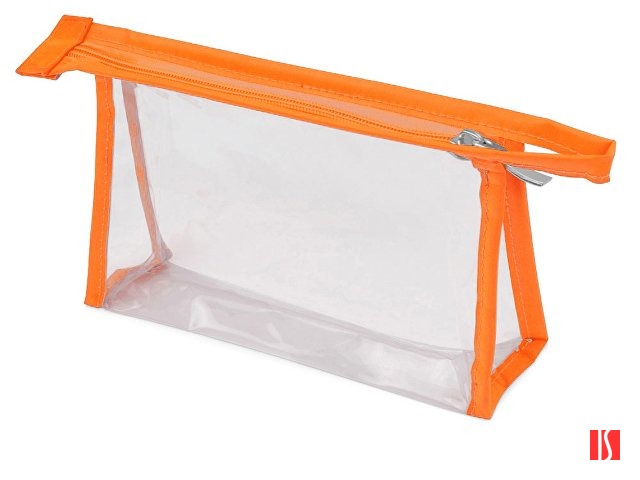 Прозрачная пластиковая косметичка Lucy, оранжевый/прозрачный