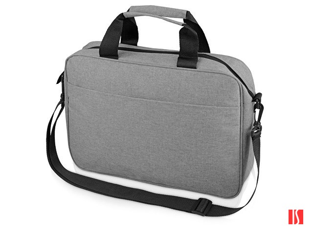 Сумка «Брейв» для документов и ноутбука 13,3", светло-серый/черный