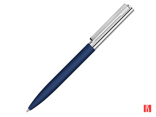 Ручка металлическая шариковая «Bright GUM» soft-touch с зеркальной гравировкой, темно-синий