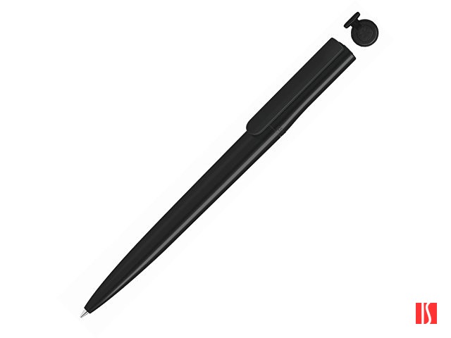 Ручка шариковая пластиковая "RECYCLED PET PEN switch", синий, 1 мм, черный