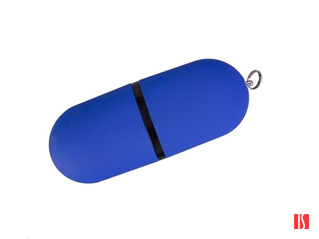 USB-флешка на 2 ГБ, с покрытием soft-touch, синий