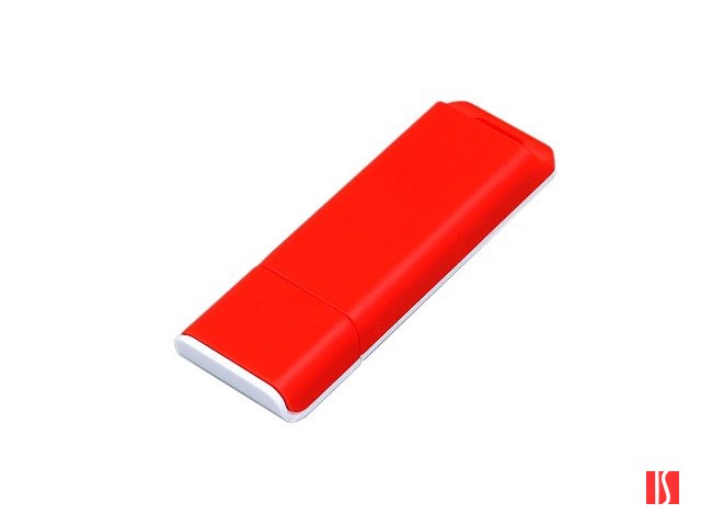 Флешка прямоугольной формы, оригинальный дизайн, двухцветный корпус, 8 Гб, красный/белый
