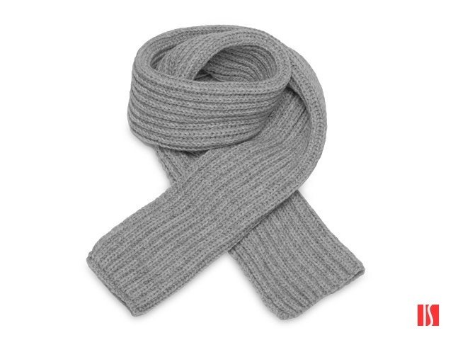 Шарф Nordend, крупный риб, серый меланж