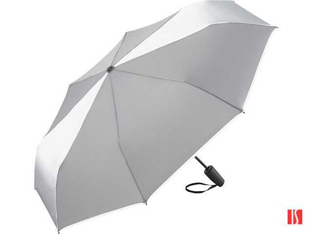 Зонт складной 5477 ColorReflex со светоотражающими клиньями, полуавтомат, серый