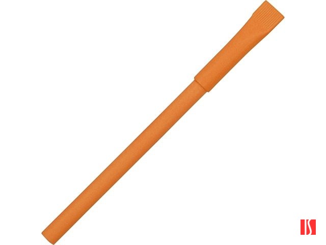 Ручка картонная с колпачком "Recycled", оранжевый
