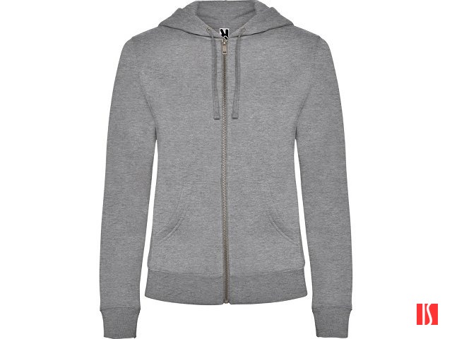 Толстовка на молнии "Veleta", серый меланж