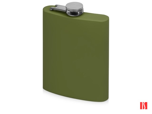 Фляжка 240 мл Remarque soft touch, 201 сталь, зеленый милитари