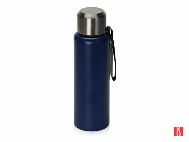 Вакуумный термос "Story" c покрытием powder, тубус, темно-синий