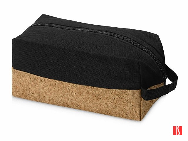 Несессер Corky хлопковый с пробковой вставкой, черный