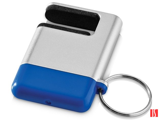 Купить Подставка-брелок для мобильного телефона "GoGo", серебристый/синий Подставка-брелок для мобильного телефона "GoGo", серебристый/синий