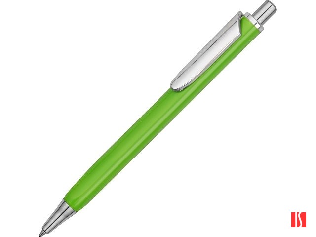 Ручка металлическая шариковая трехгранная «Riddle», зеленое яблоко/серебристый