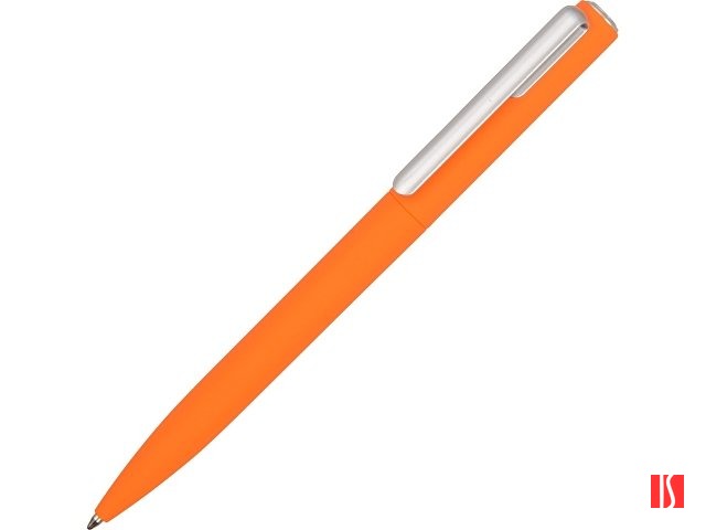 Ручка шариковая пластиковая "Bon" с покрытием soft touch, оранжевый