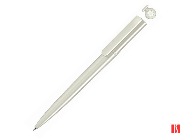 Ручка шариковая пластиковая "RECYCLED PET PEN switch", синий, 1 мм, серый