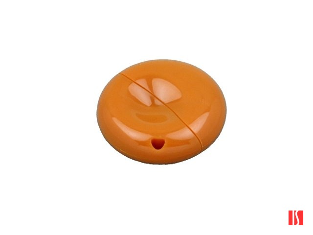 Флешка промо круглой формы, 32 Гб, оранжевый