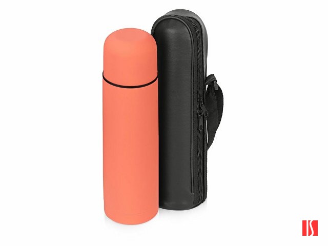 Термос «Ямал Soft Touch» с чехлом, 500мл, коралловый