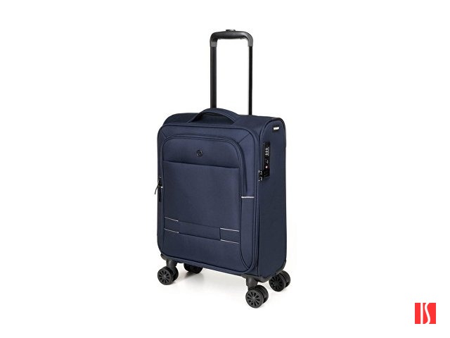 Чемодан TORBER Brosno, синий, нейлон 600D, 36,5 х 20 х 54 см, 32 л