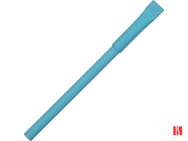 Ручка картонная с колпачком "Recycled", голубой (Р)