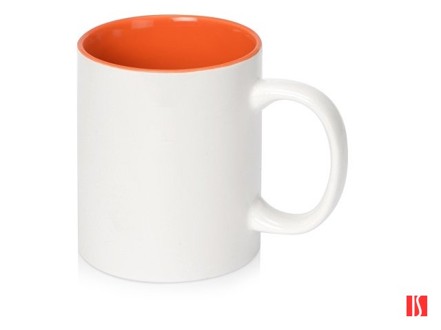 Кружка Sublime Color XL для сублимации 440мл, белый/оранжевый