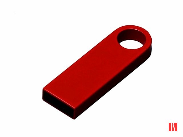 USB 2.0-флешка на 4 Гб с мини чипом и круглым отверстием, красный