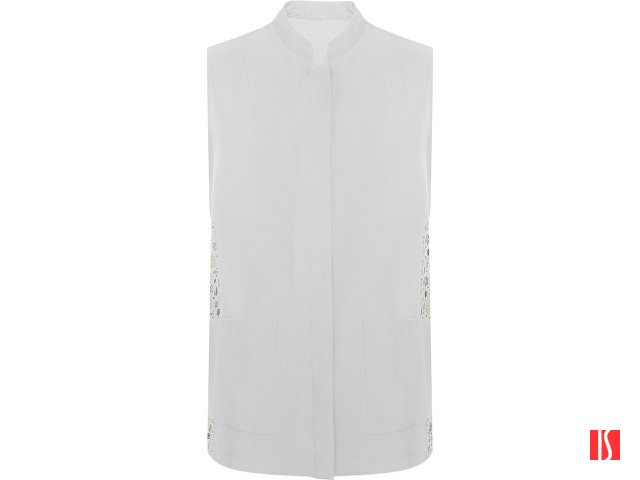 Жилет "Aldany", белый/растительный принт