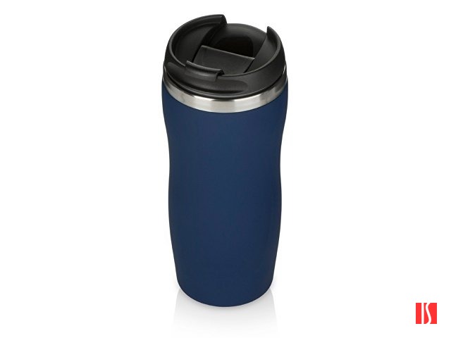 Термокружка "Double wall mug C1", soft touch, 350 мл, темно-синий (Р)