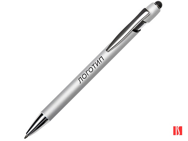 Ручка-стилус металлическая шариковая "Sway  Monochrome" с цветным зеркальным слоем, серебристый с черным