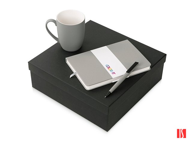 Подарочный набор c блокнотом C2, ручкой и кружкой, серый